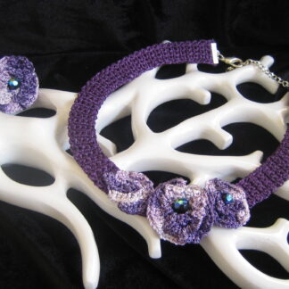 Purple Flowers collar