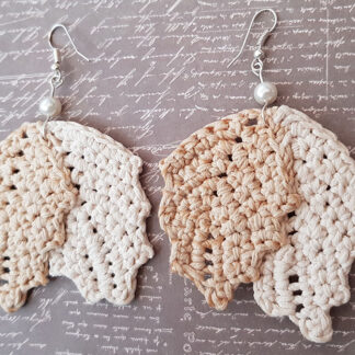 Autumn Leaves Earrings With Pearl