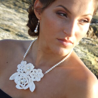 White Bouquet With Pearls