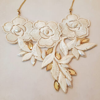 Cream Color Lace Necklace