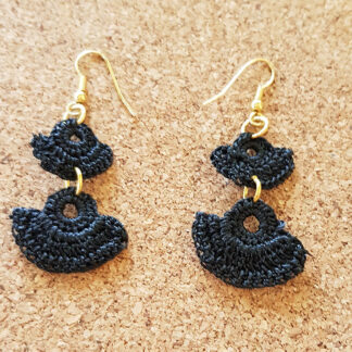 Double Fan Crochet Earrings