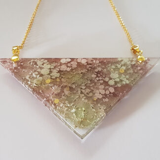 Coral Green & Brown Large Triangle