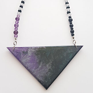 Galaxy Purple & Black Large Triangle