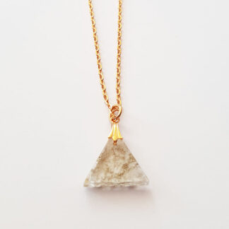 Coral Gold & White Triangle