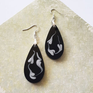 Black & White Large Drop Earrings