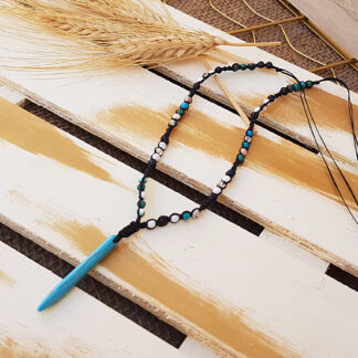 Turquoise mala necklace