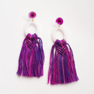 Purple Macrame earrings