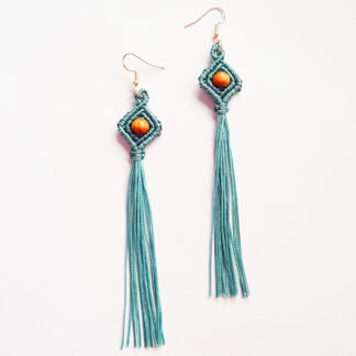 Turquoise Macrame earrings
