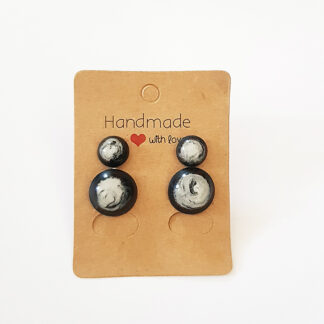 Black & white stud earrings