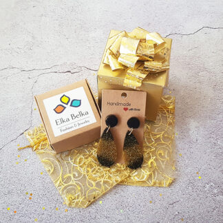 Black & Gold large drops