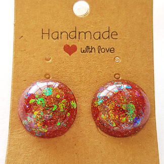 Red sparkle studs