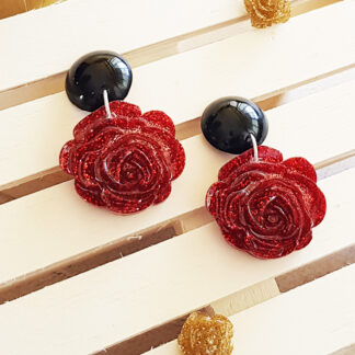 Rose & black studs