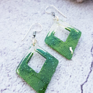 Green Rhombus earrings
