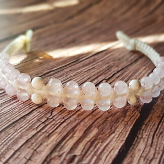 Rose quartz & Howlit Bracelet