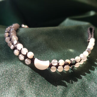 Moon Bracelet with Labradorite & Hematite Crystals