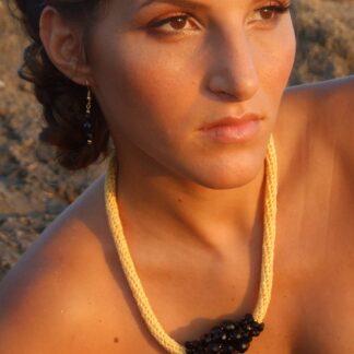 Yellow Tube with Beads