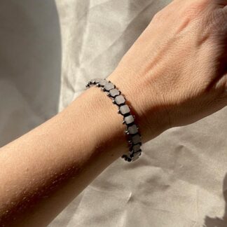 Jade Cubes & Hematite bracelet