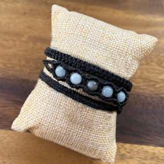 Five Gemstones Macrame bracelet