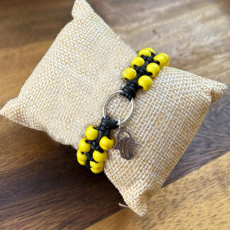 Yellow Howllite and Hamsa Bracelet