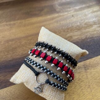 Bracelets set for protection, grounding and mental focus