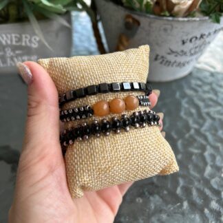 Bracelets set for creativity, grounding and protection