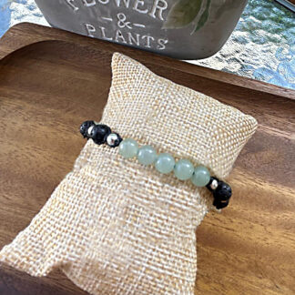 Aventurine and Lava stone bracelet