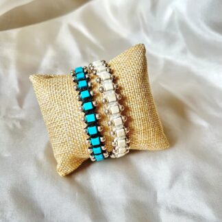 A pair of Howlite cubs bracelets